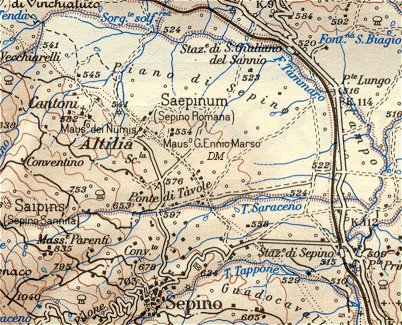 Carta dell'area di Sepino (1960)